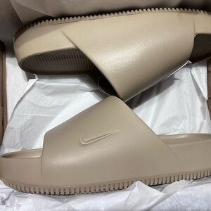 Nike Khaki Calm Slide Sandals